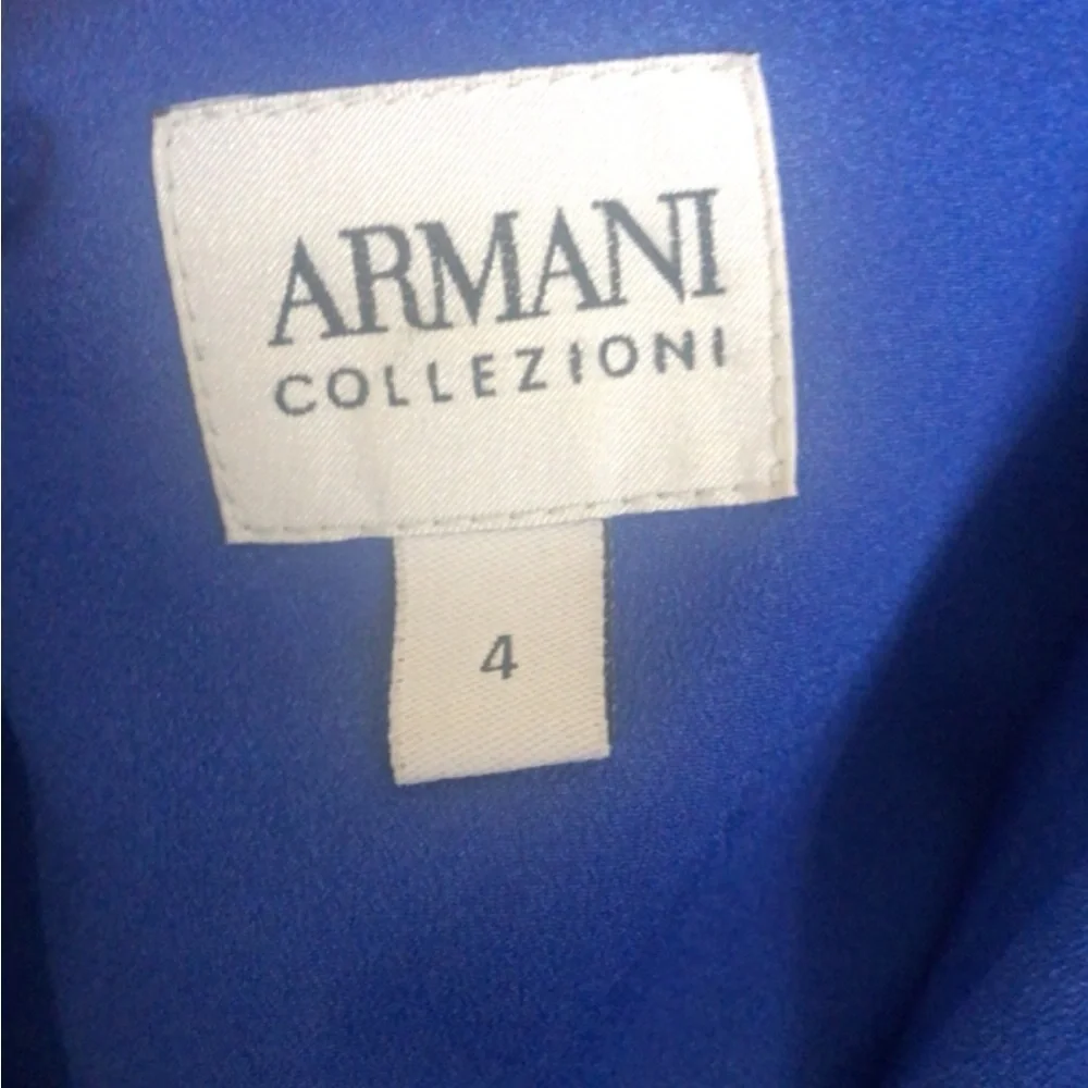 Armani Collezioni Formal Off The Shoulder Blue Gown Long Maxi Dress Size 4